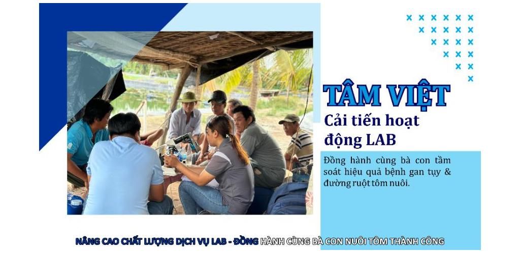 TÂM VIỆT NÂNG CAO CHẤT LƯỢNG DỊCH VỤ LAB | ĐỒNG HÀNH CÙNG BÀ CON NUÔI TÔM THÀNH CÔNG
