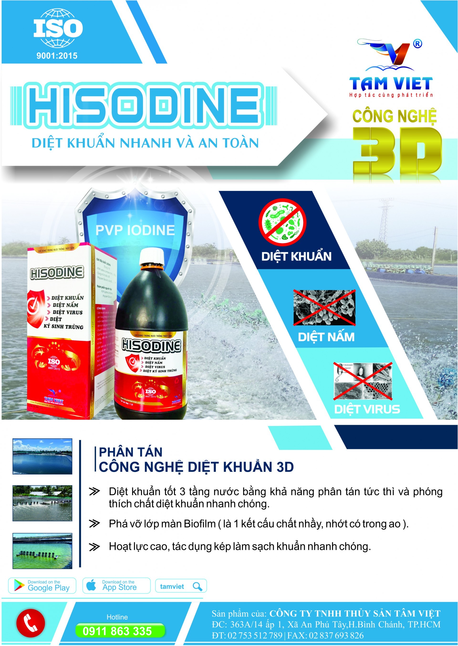 Hisodine- Iondine diệt khuẩn an toàn phổ rộng cho vật nuôi